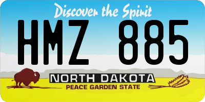 ND license plate HMZ885