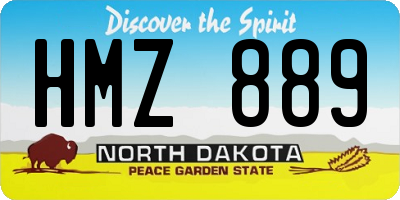 ND license plate HMZ889