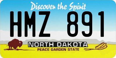 ND license plate HMZ891