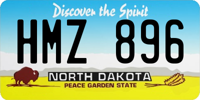 ND license plate HMZ896