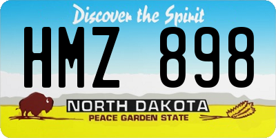 ND license plate HMZ898