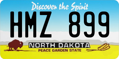 ND license plate HMZ899