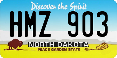 ND license plate HMZ903