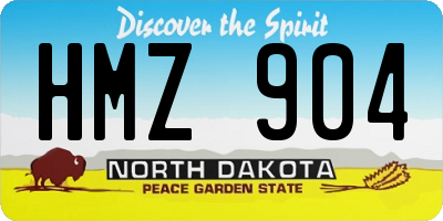 ND license plate HMZ904