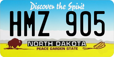 ND license plate HMZ905