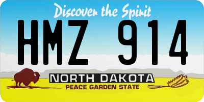 ND license plate HMZ914