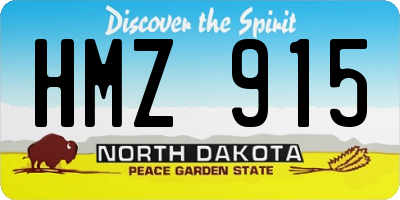 ND license plate HMZ915