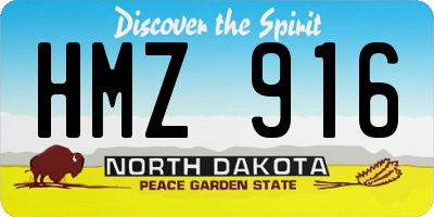 ND license plate HMZ916