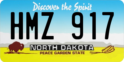 ND license plate HMZ917