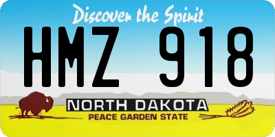 ND license plate HMZ918