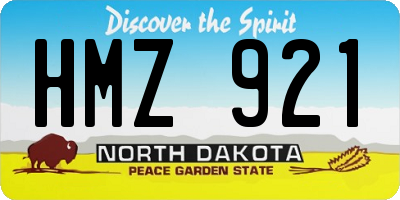 ND license plate HMZ921