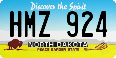 ND license plate HMZ924