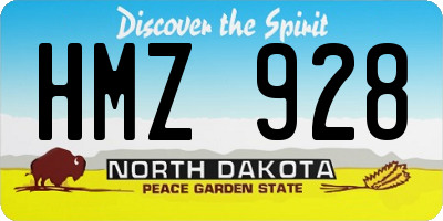 ND license plate HMZ928
