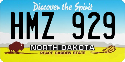 ND license plate HMZ929