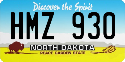 ND license plate HMZ930