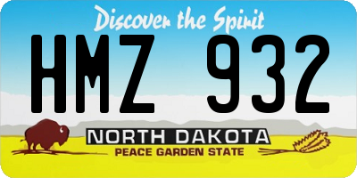 ND license plate HMZ932