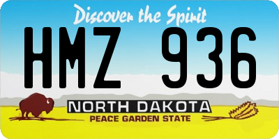 ND license plate HMZ936