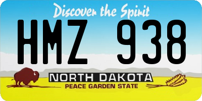 ND license plate HMZ938