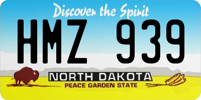 ND license plate HMZ939