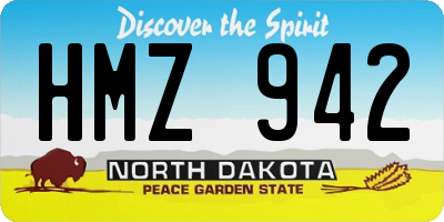 ND license plate HMZ942