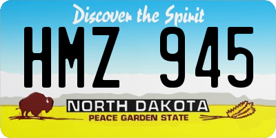 ND license plate HMZ945