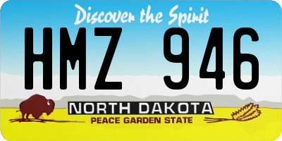 ND license plate HMZ946