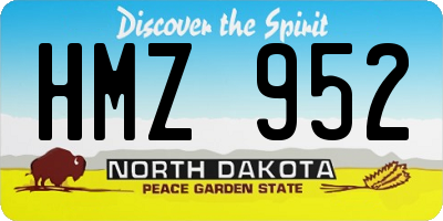 ND license plate HMZ952