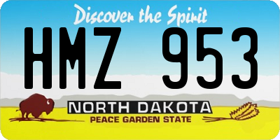 ND license plate HMZ953