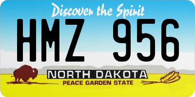 ND license plate HMZ956