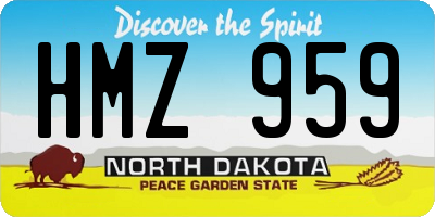 ND license plate HMZ959