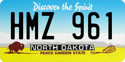 ND license plate HMZ961