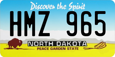 ND license plate HMZ965