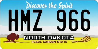 ND license plate HMZ966