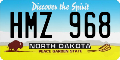 ND license plate HMZ968