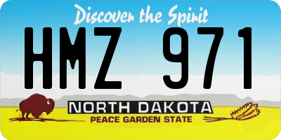 ND license plate HMZ971