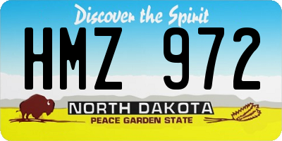 ND license plate HMZ972