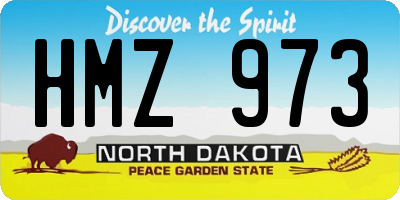 ND license plate HMZ973