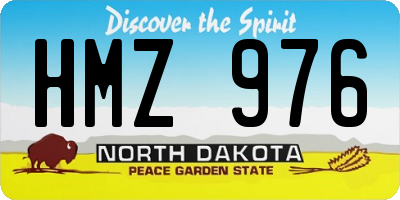 ND license plate HMZ976