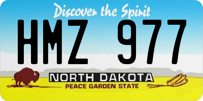 ND license plate HMZ977