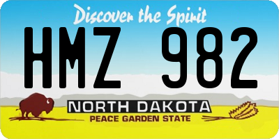 ND license plate HMZ982