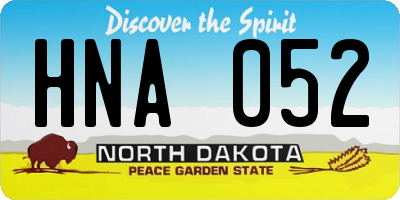 ND license plate HNA052