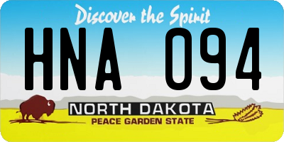 ND license plate HNA094