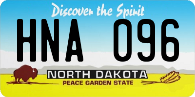 ND license plate HNA096