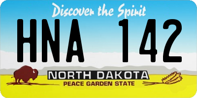 ND license plate HNA142