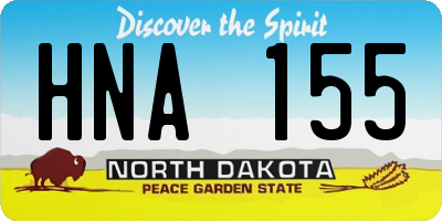 ND license plate HNA155