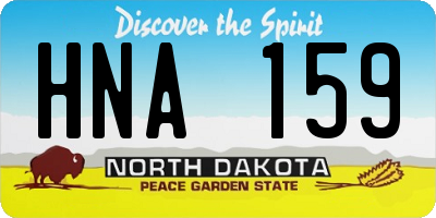 ND license plate HNA159