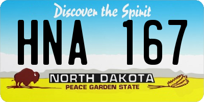 ND license plate HNA167