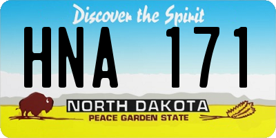 ND license plate HNA171