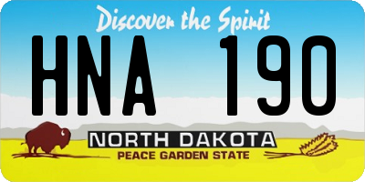 ND license plate HNA190