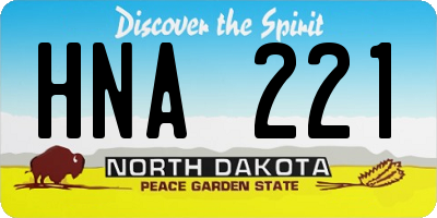 ND license plate HNA221